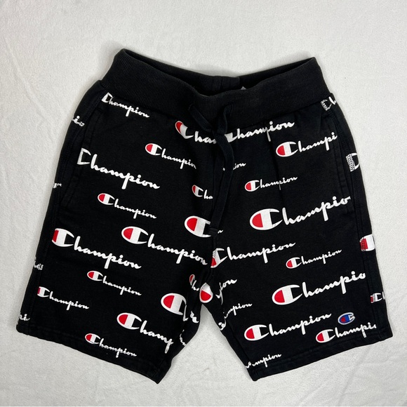 Champion Boy All Over Print Reverse Weave Shorts Medium - Picture 1 of 3